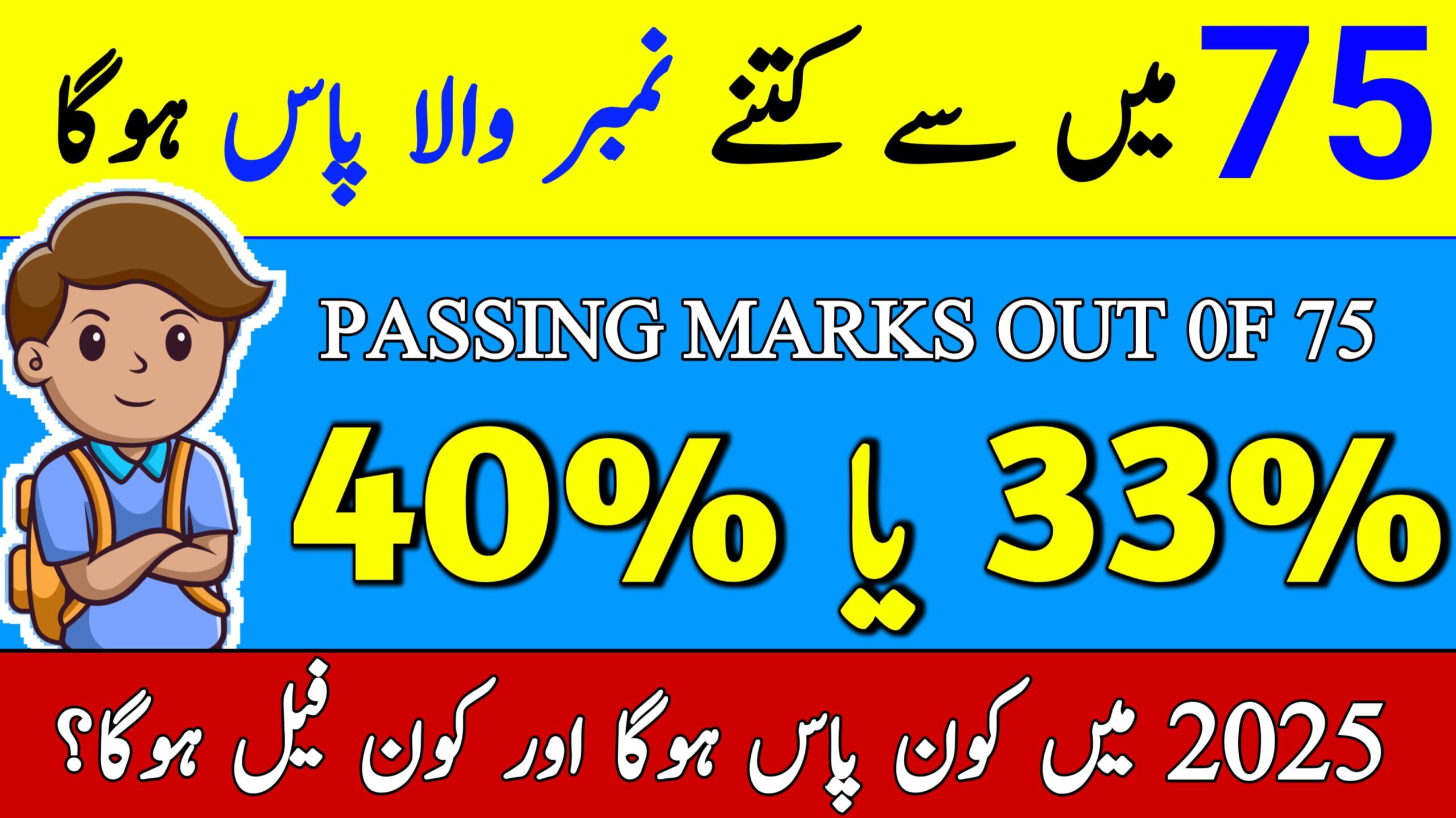 Passing Marks Out of 75